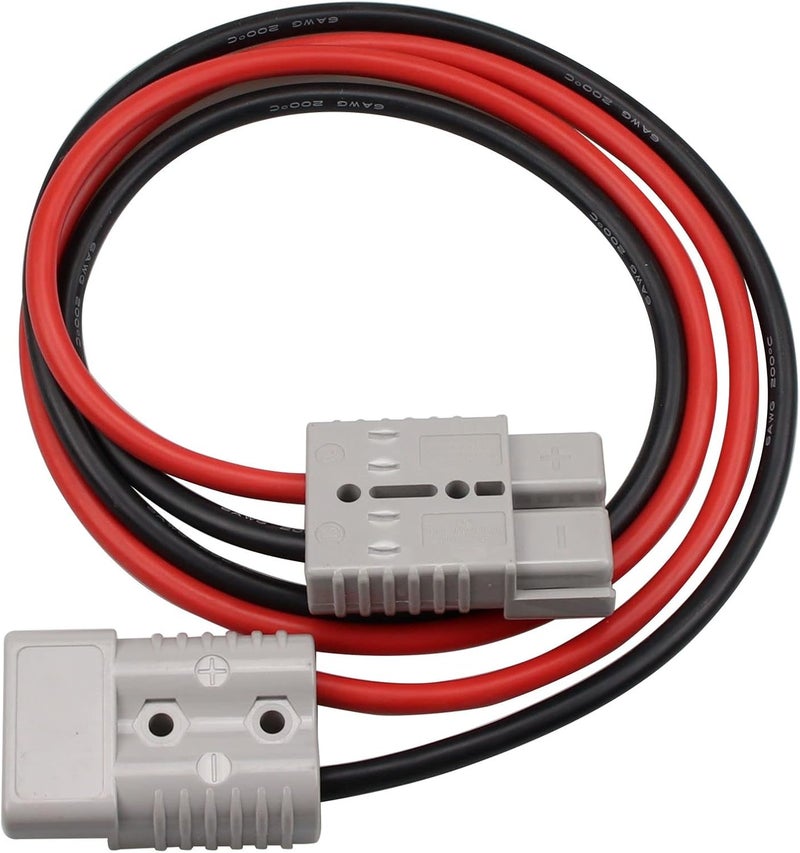 Bumbesti 175A Battery Quick Connect Disconnect Plug Jumper 6AWG Cables Connectors for Anderson Connector Plug One-to-One Customization Power Forklift Connector (2 * 6 AWG 47inch) - Image 2